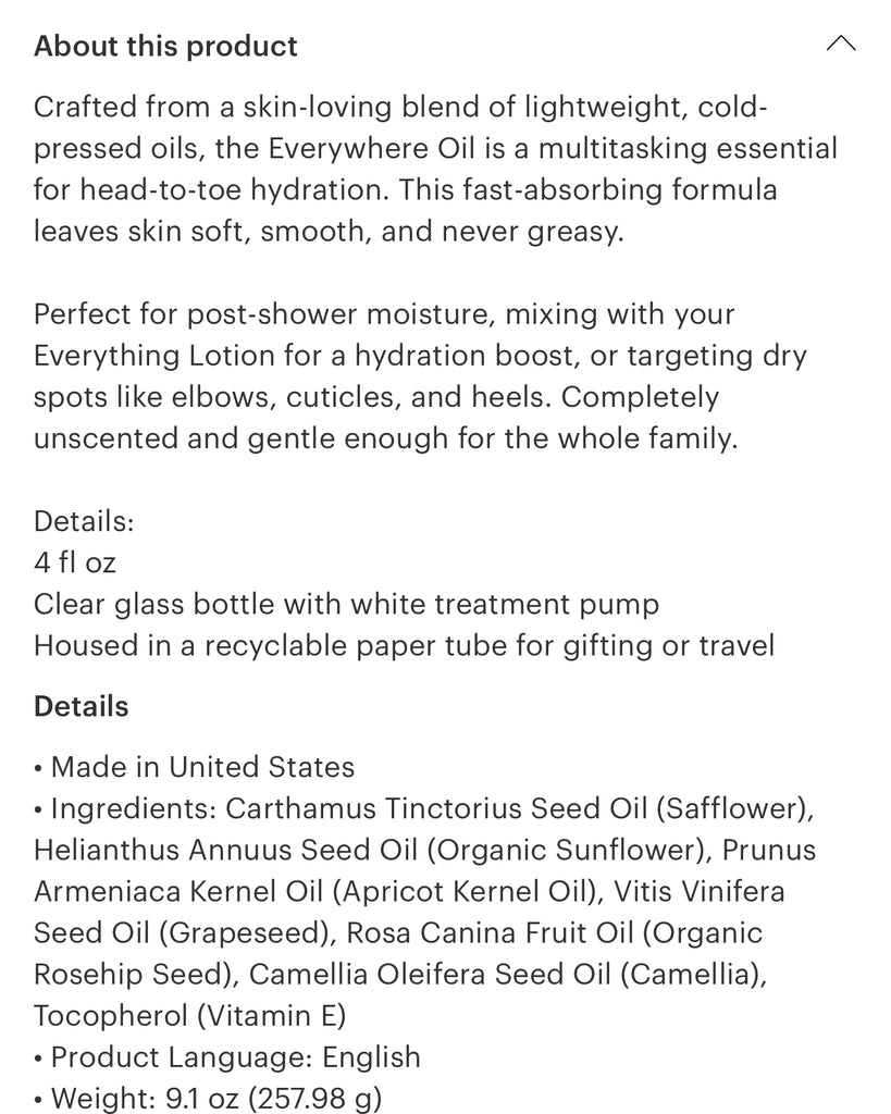 Wiley Body Everything Oil