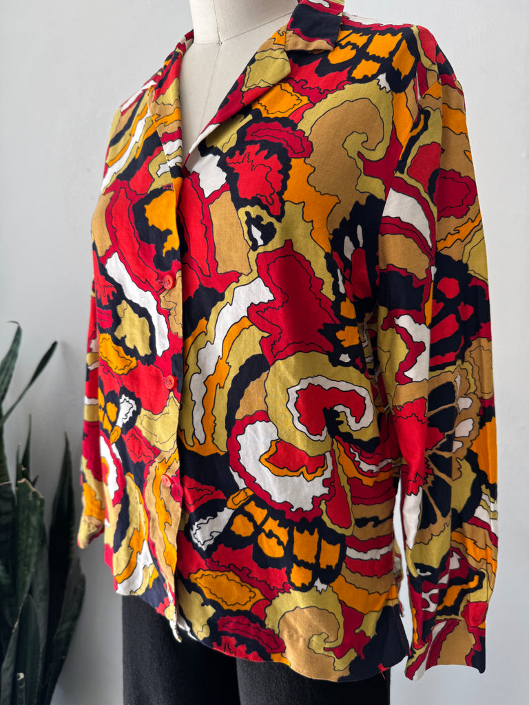 Vintage maximalism print Top
