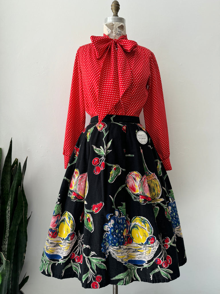 Vintage novelty print skirt waist 27|30”