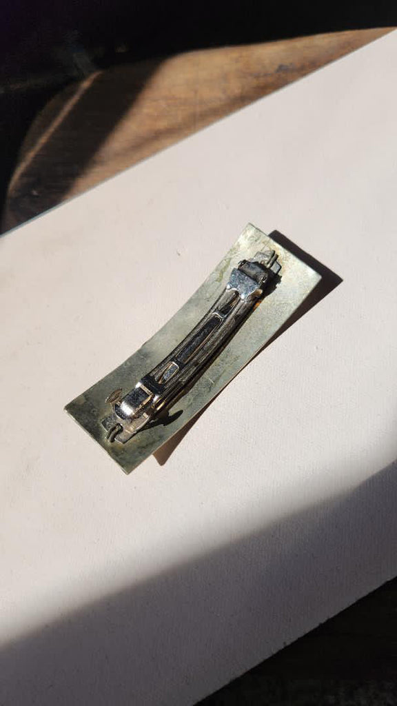 Vintage abalone inlay barrette