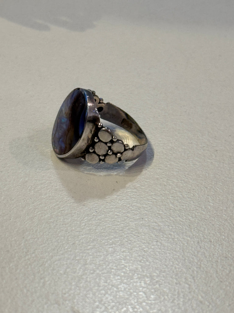 Abalone + Sterling ring