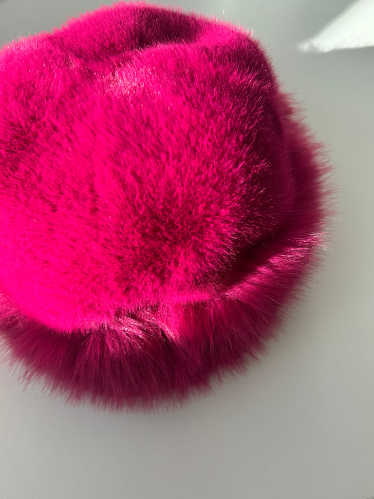 Faux fur high drama beautiful hat
