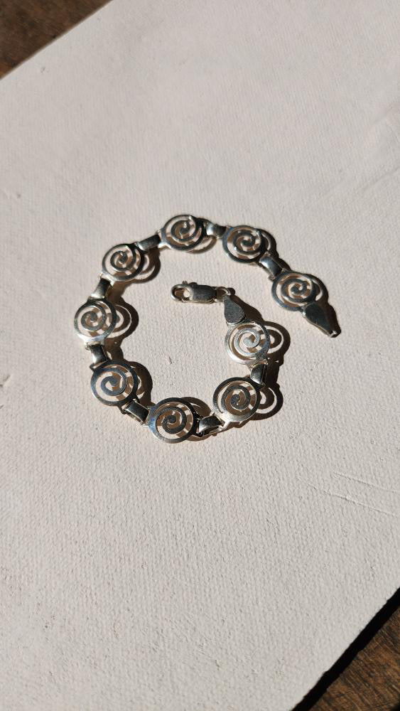 Sterling silver swirl bracelet