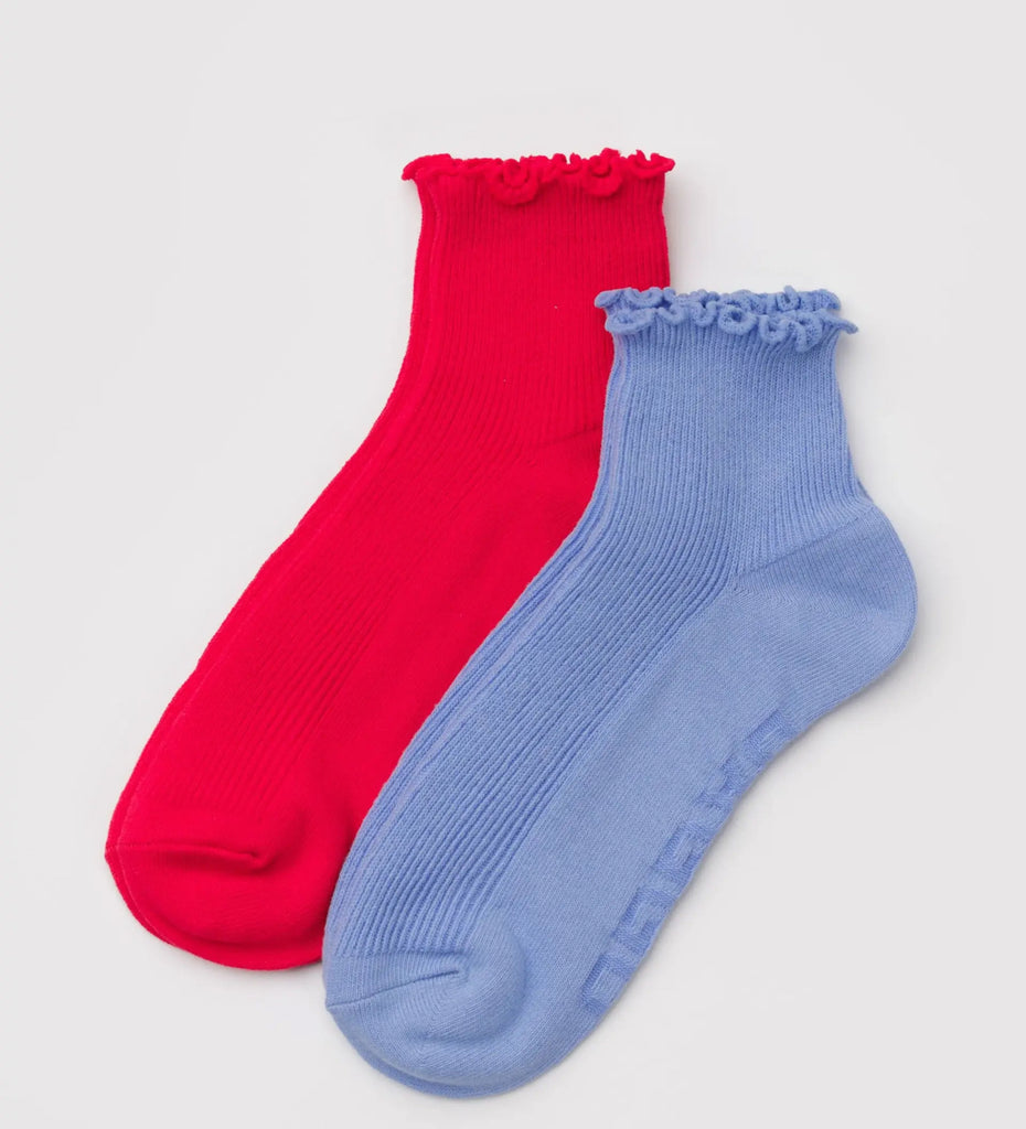 Baggu socks blue & red