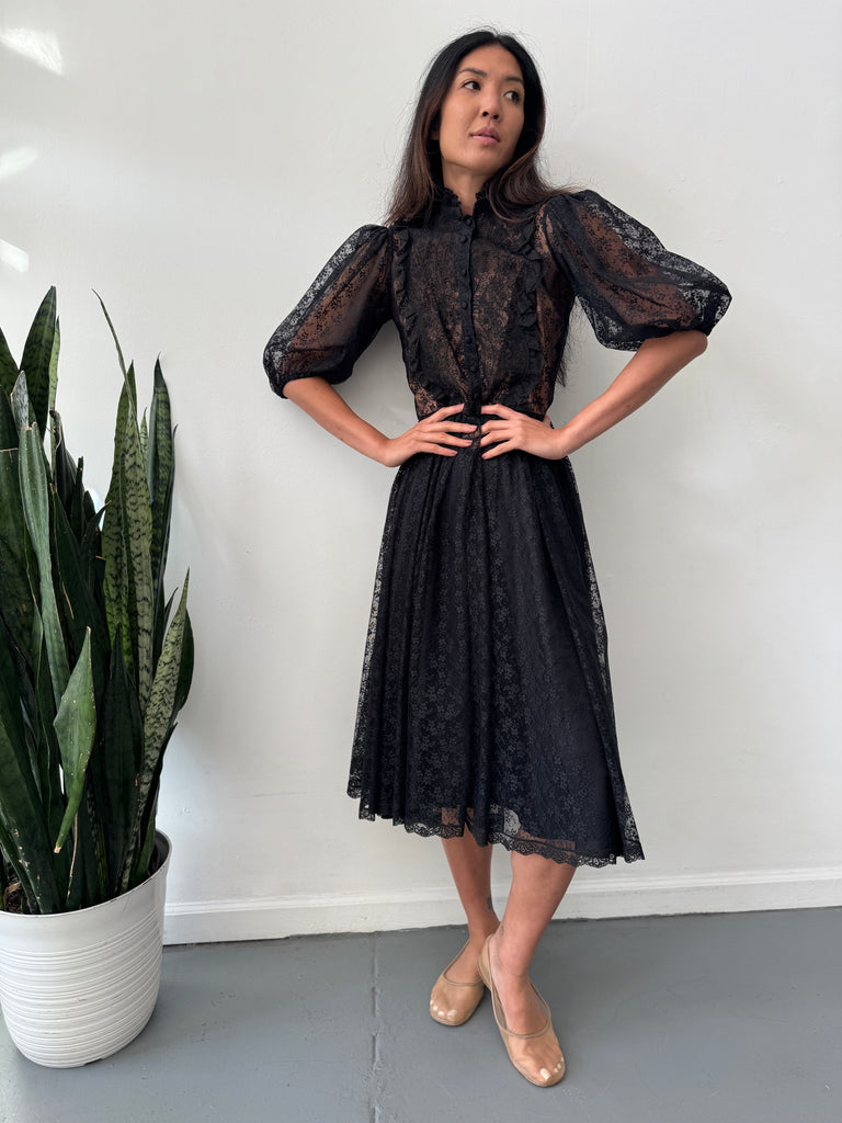 Vintage Albert Capraro I Magnin lace dress