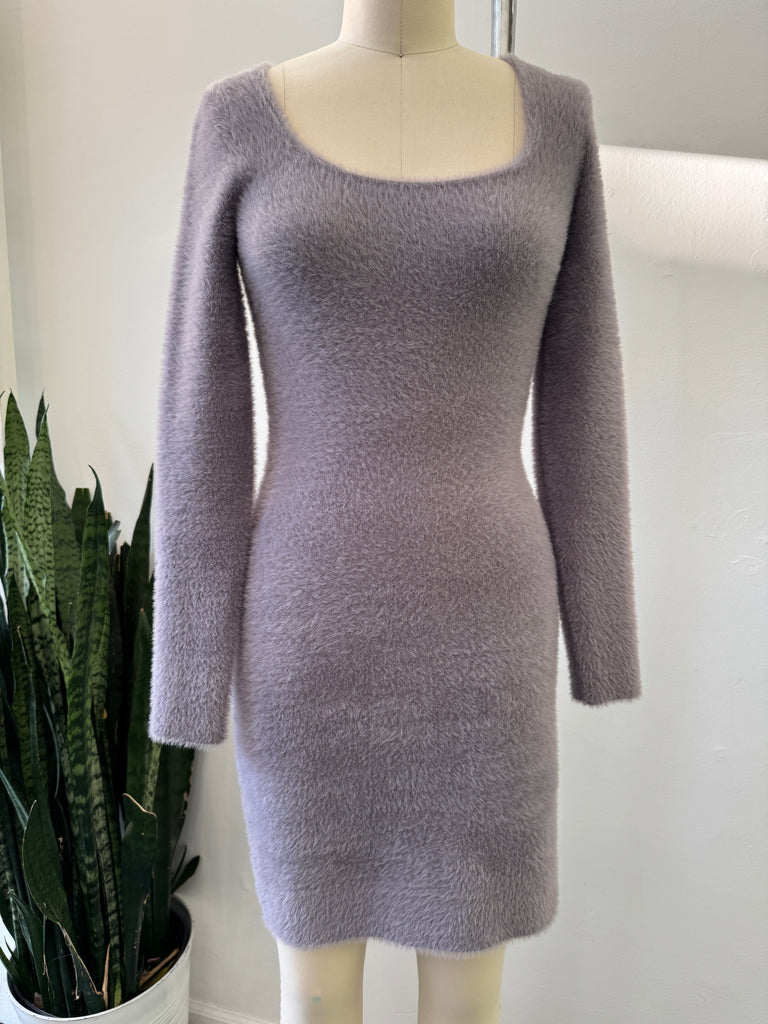 Fuzzy lavender dress