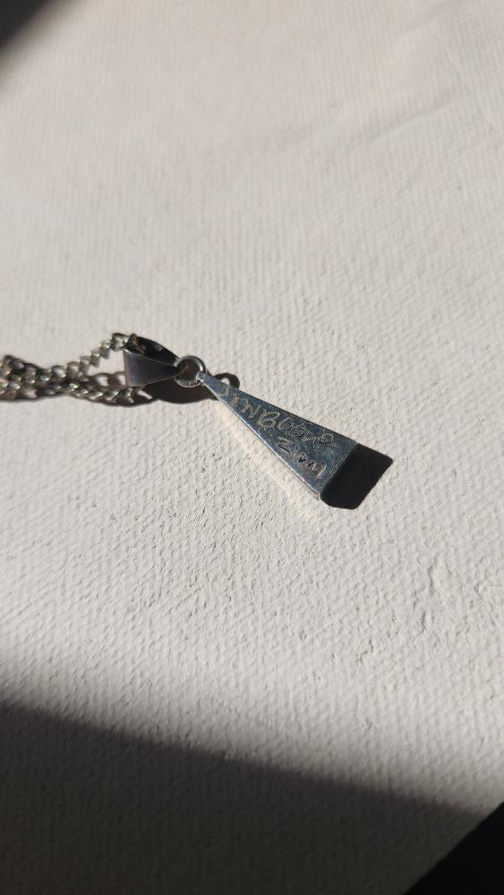 Sterling silver Zuni stone pendant