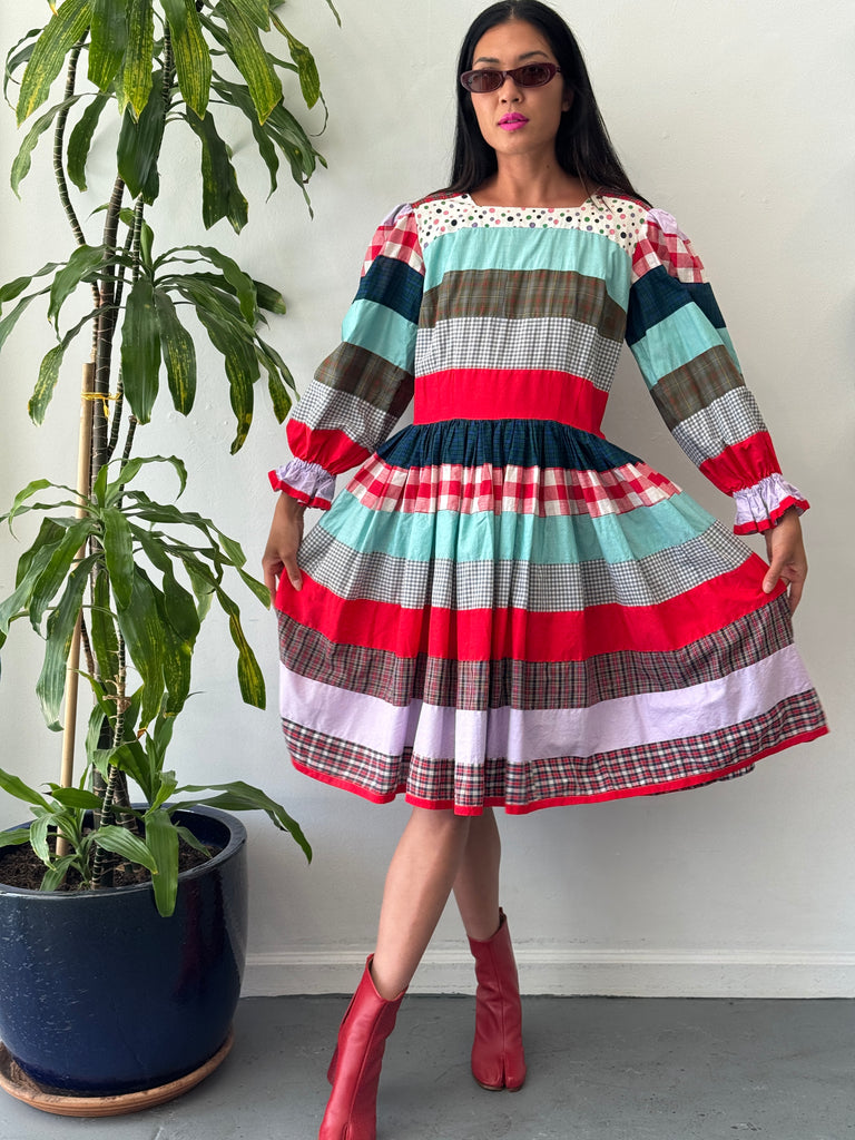 Vintage patchwork dress