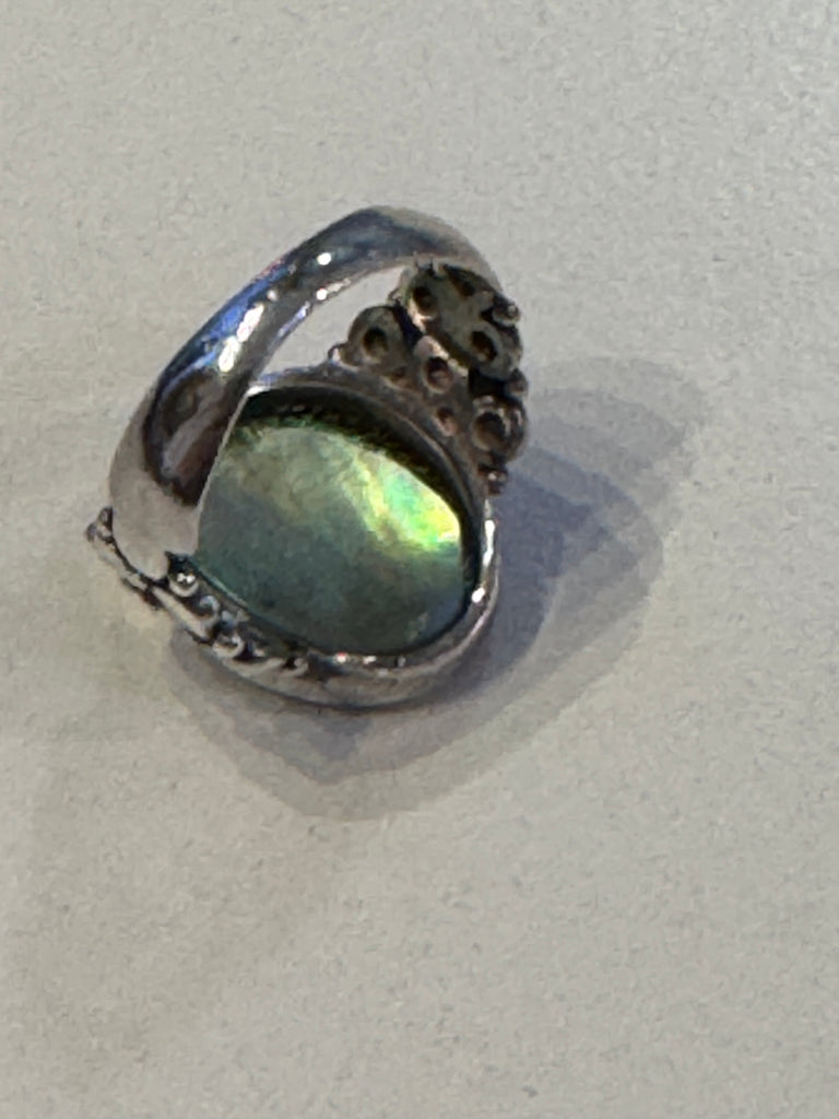 Abalone + Sterling ring