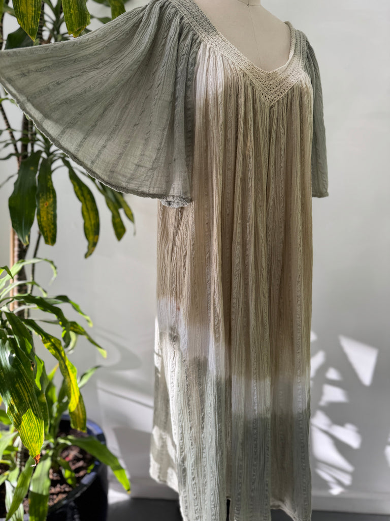 Textured cotton dress
