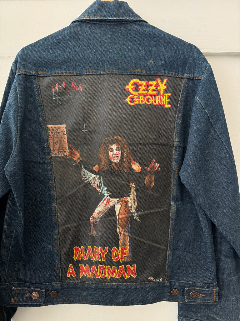 1970’s Sears Roebucks denim jacket with hand painted by Cherry Ozzy jacket