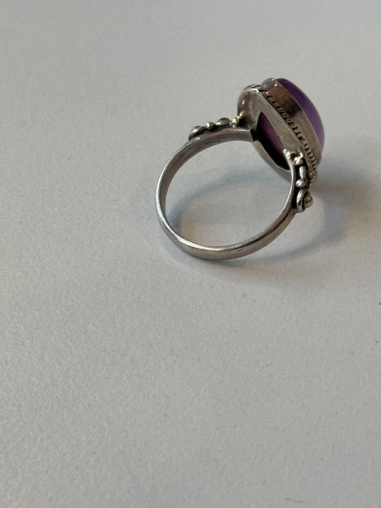 Amethyst and Sterling silver ring size 8