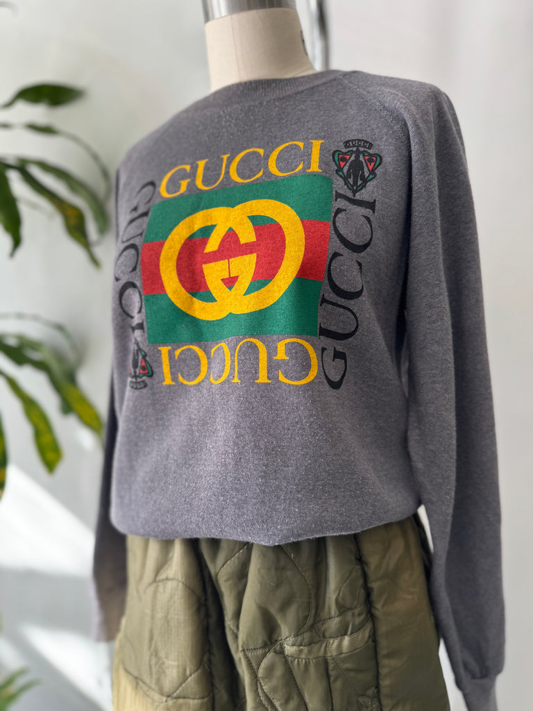 Faux Gucci vintage raglan sweatshirt