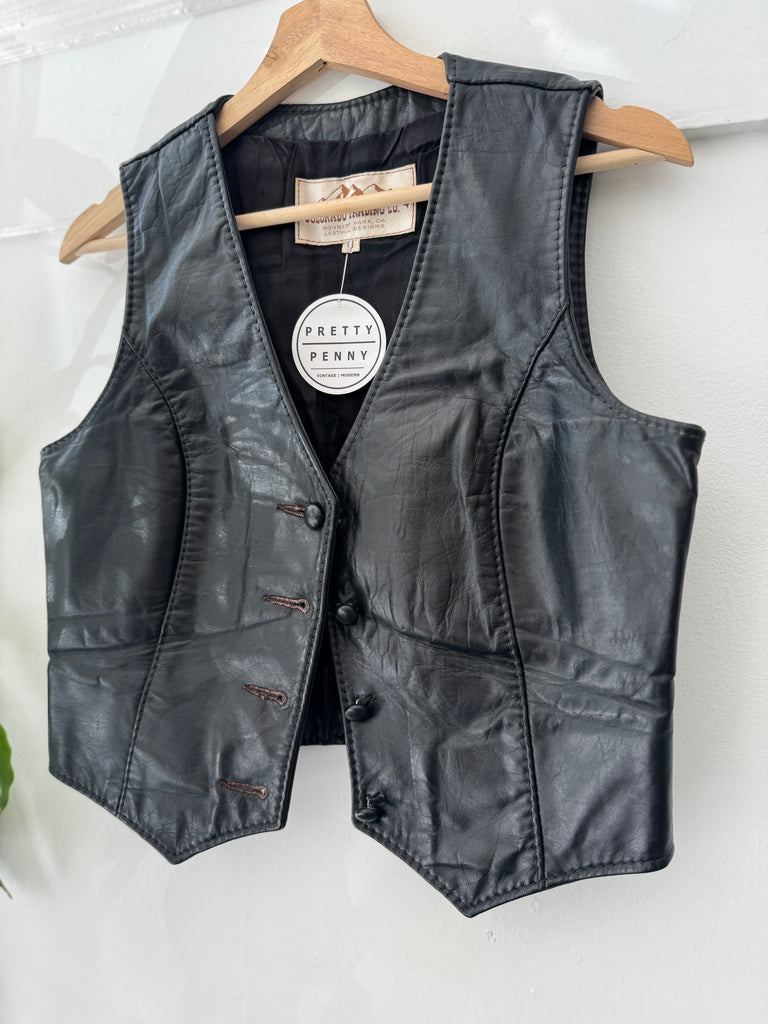 Vintage leather vest