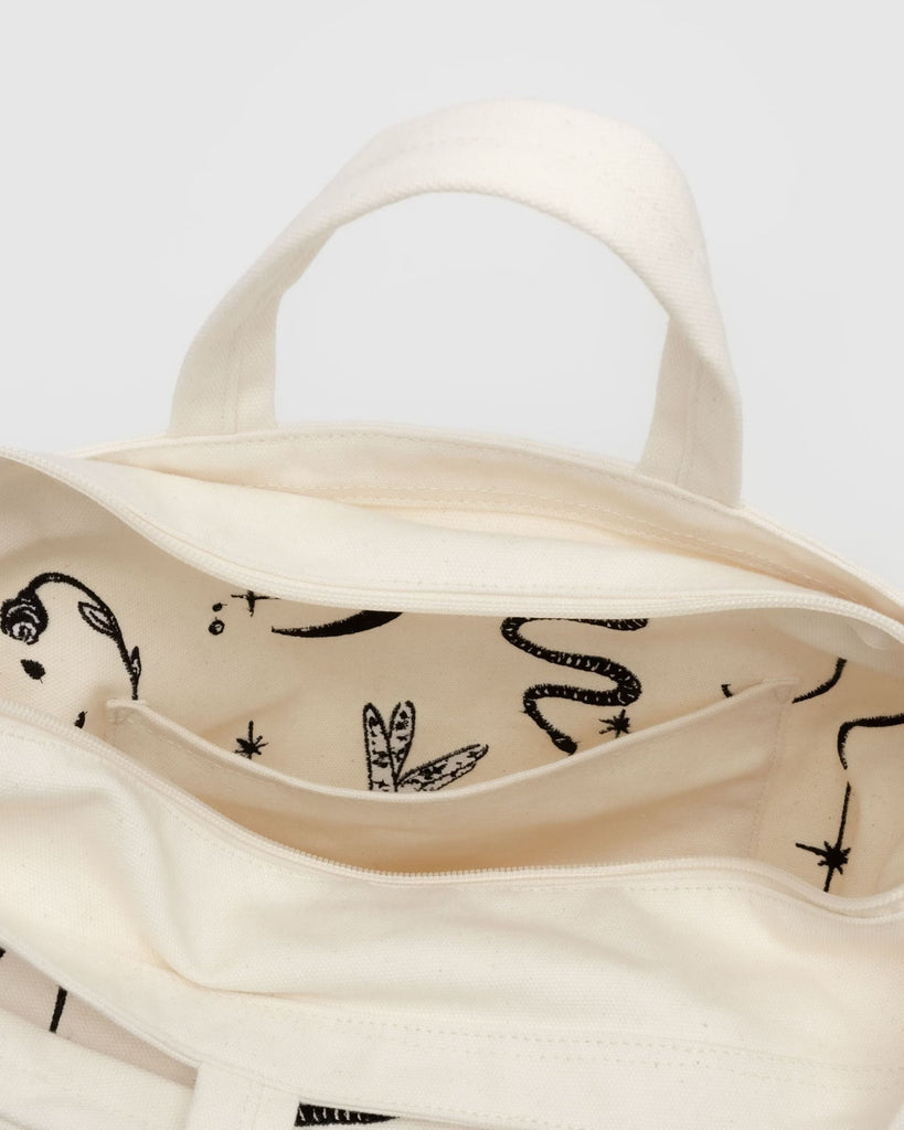 Horizontal Zip Bag |  Embroidered Ballet Icons