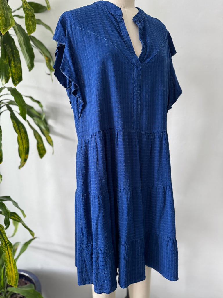 Vibrant blue cotton dress