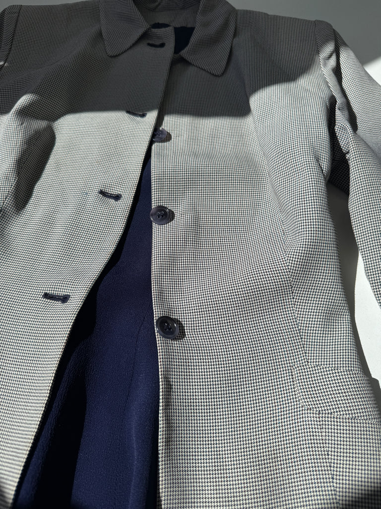1940’s mini houndstooth print blazer