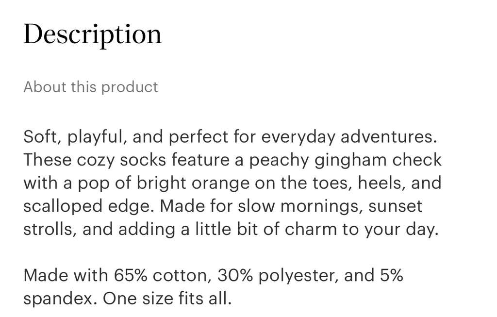Beaten socks gingham