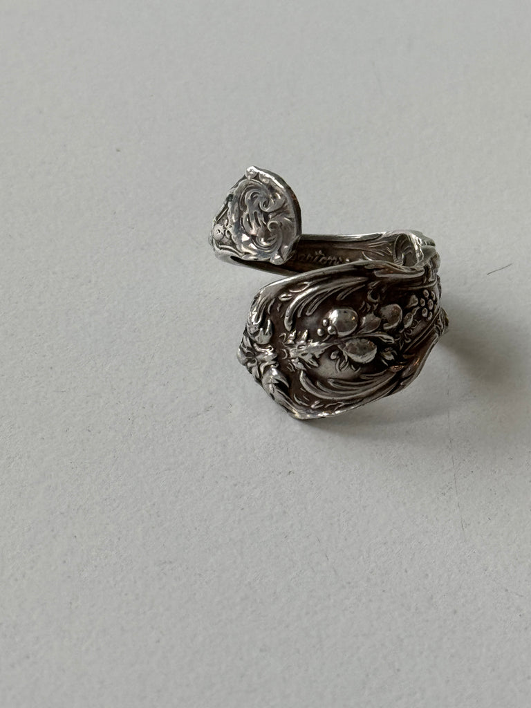 Sterling silver spoon ring size 8-9