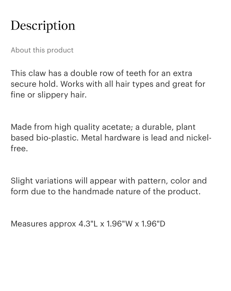 Chunks jojo claw small hazel sparkle