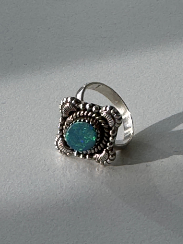 Ethiopian with sterling silver ring size 7.5