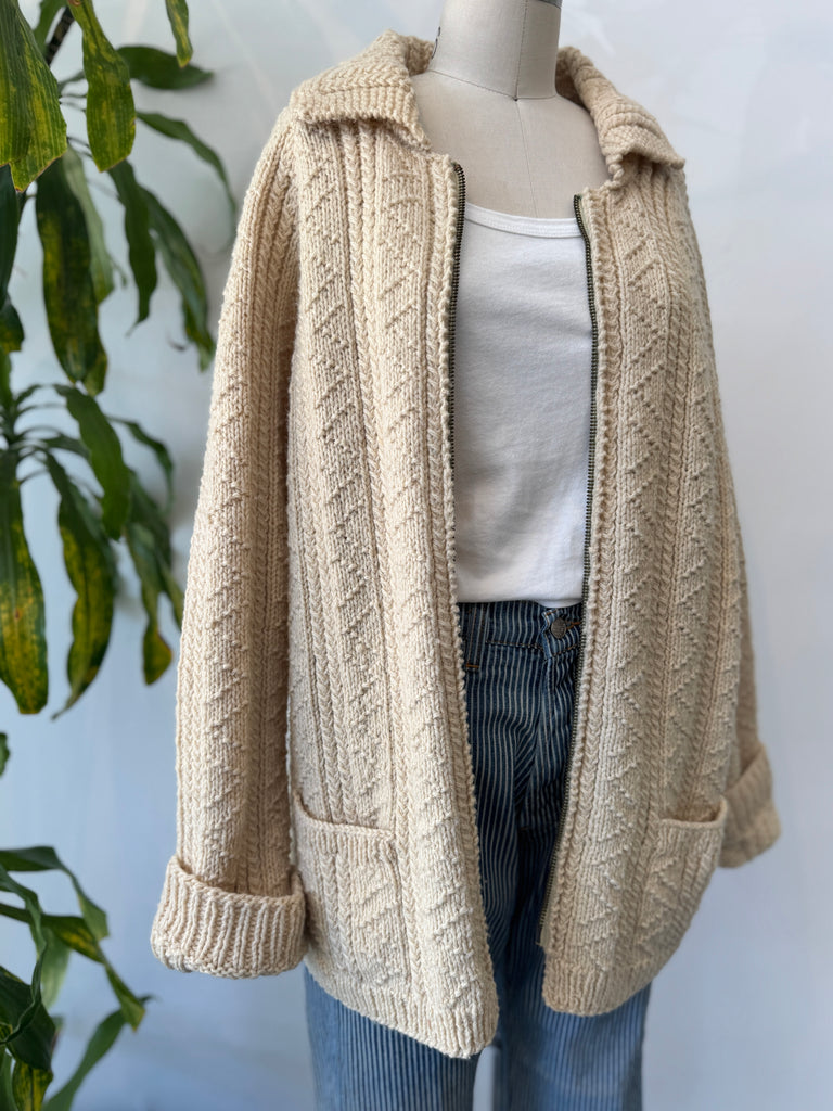 Vintage wool zip up outerwear