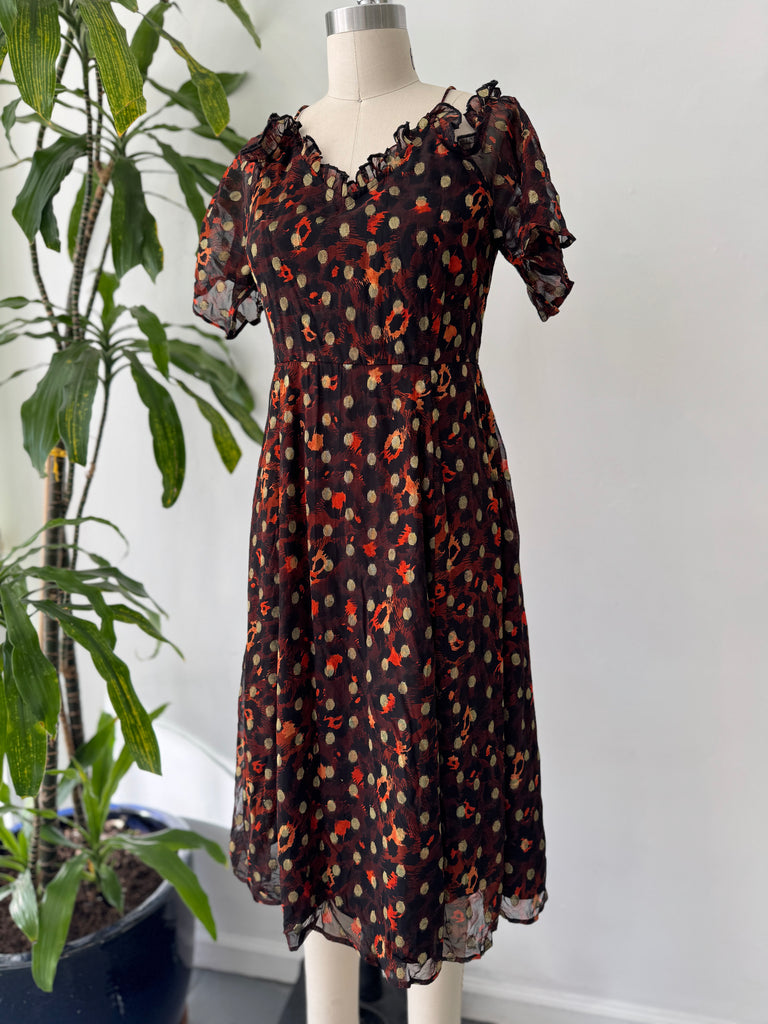 Metallic threaded dress