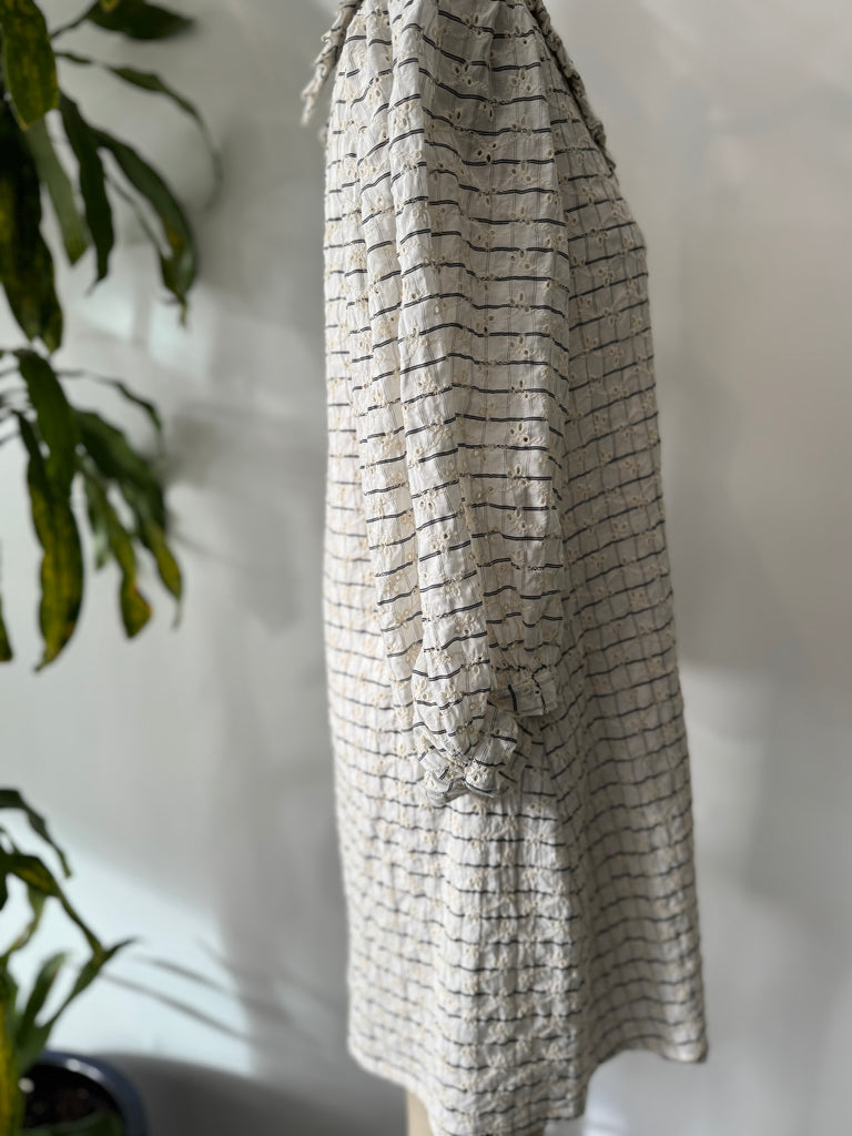 Eyelet collared dress