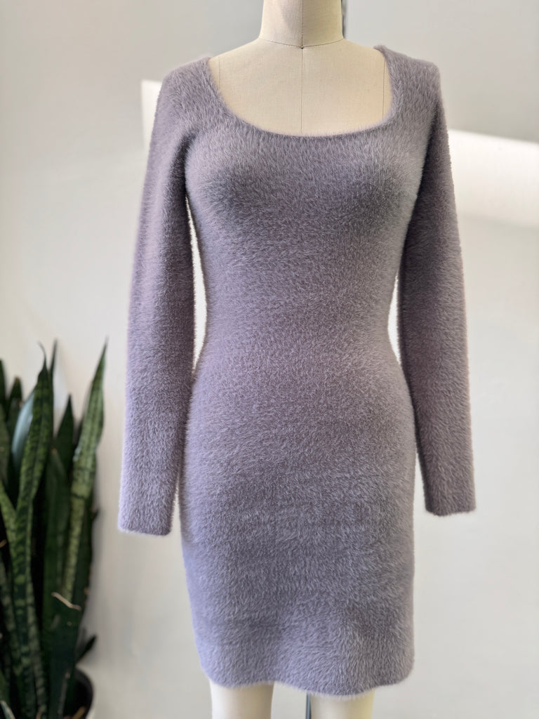 Fuzzy lavender dress