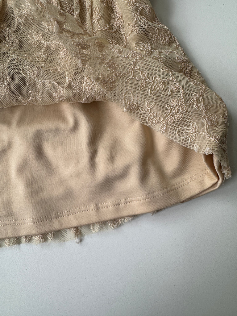 Lace + embroidered top