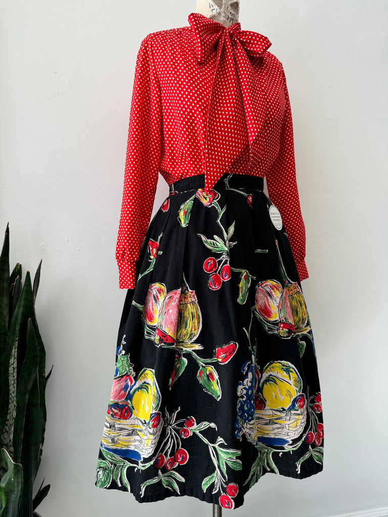 Vintage novelty print skirt waist 27|30”