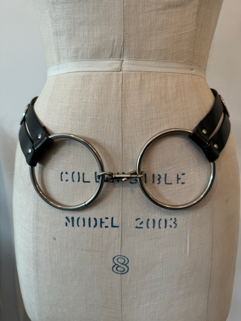 Vintage leather and metal Belt