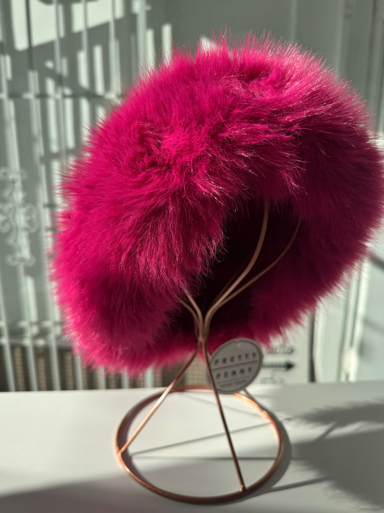 Faux fur high drama beautiful hat