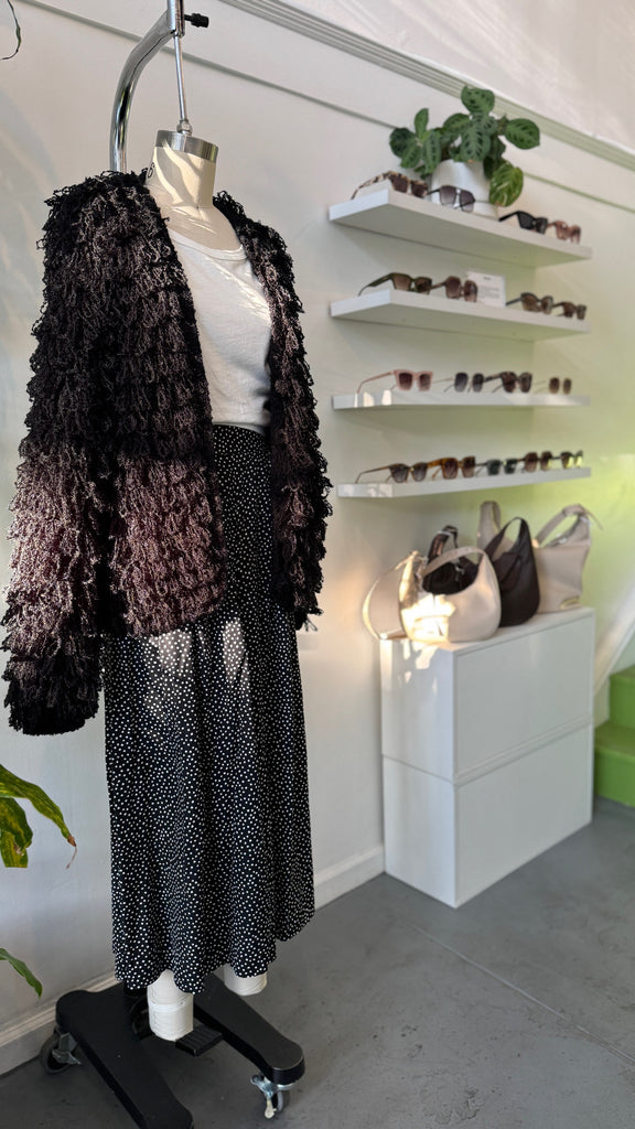 Vintage loop crochet jacket