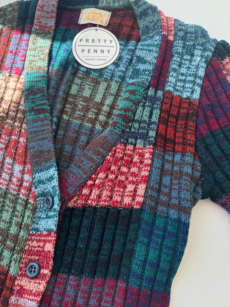 1970’s space dye cardigan sweater