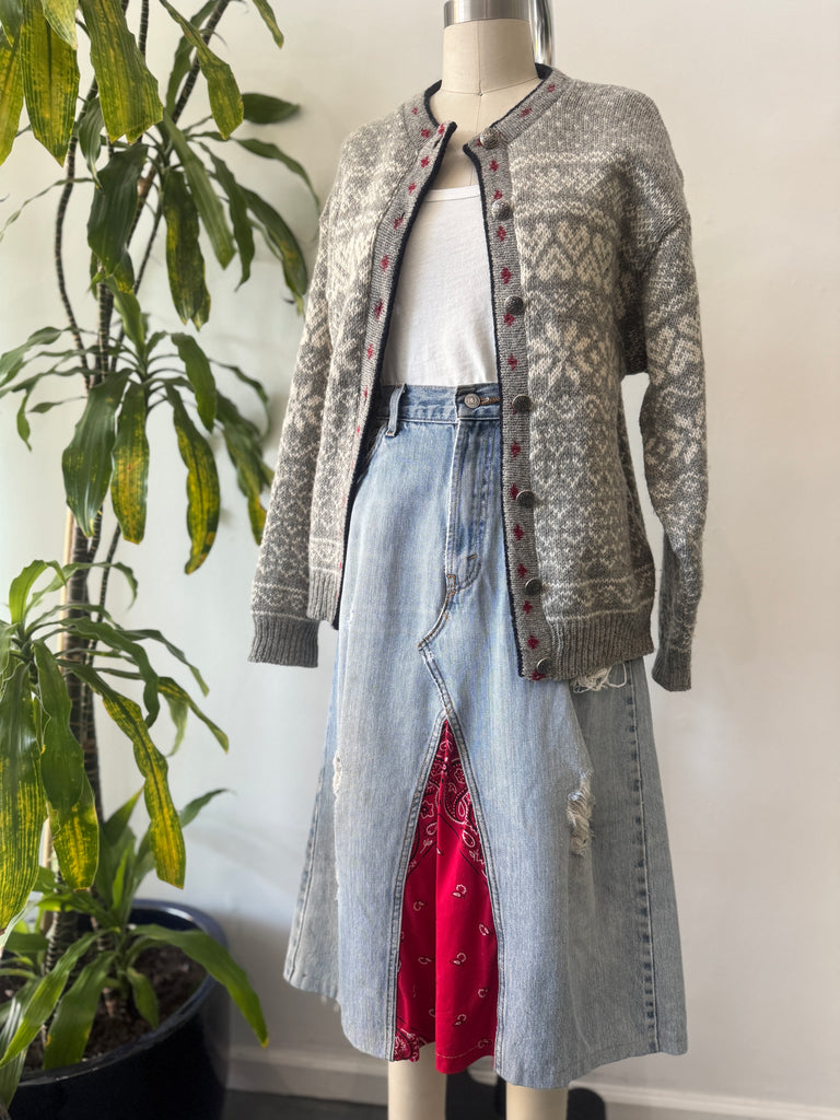 Perfectly crafted handmade denim skirt waist “34”