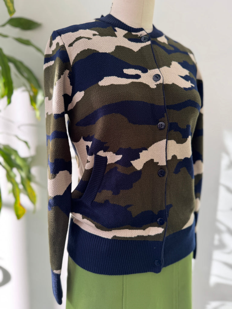 Camo knit cardigan