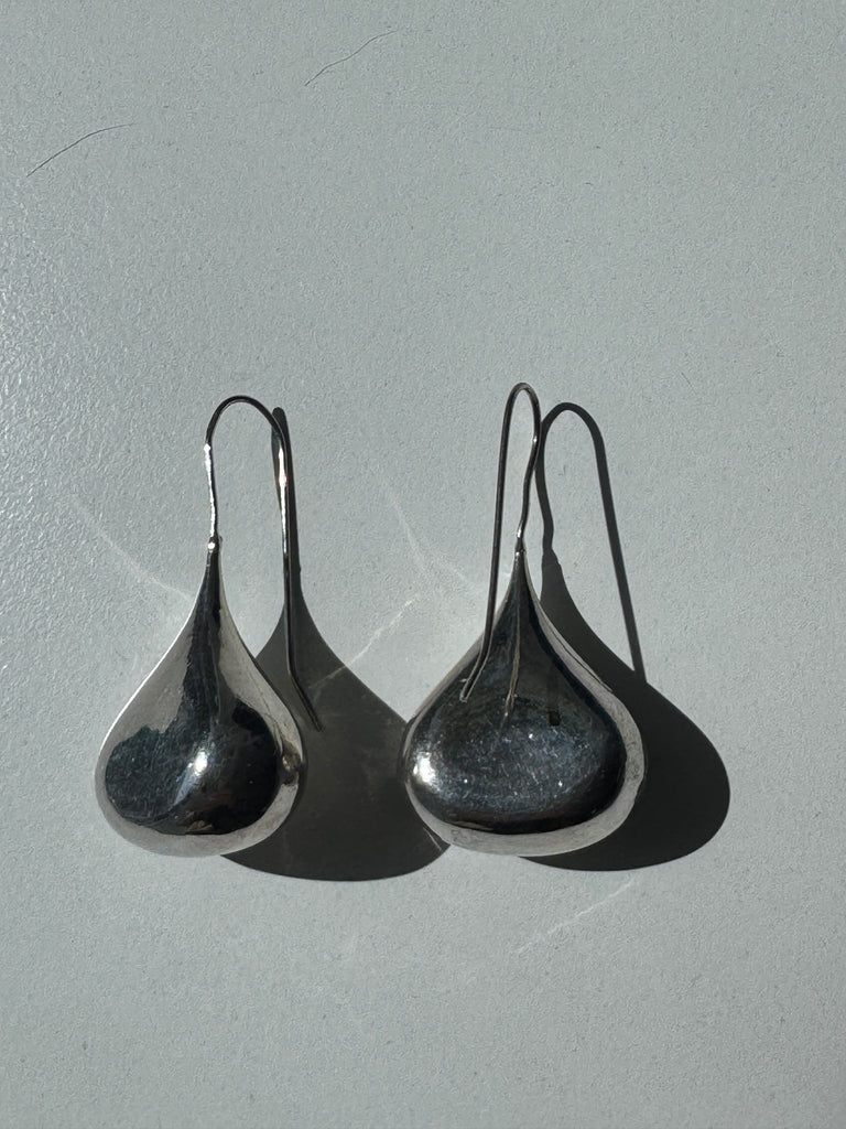 Long liquid Sterling silver earrings