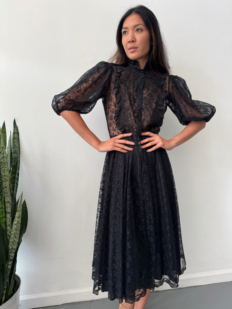 Vintage Albert Capraro I Magnin lace dress