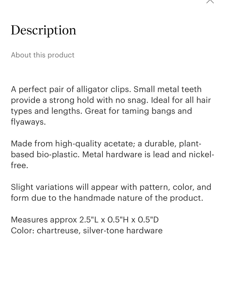 Chunks Allie clip chartreuse