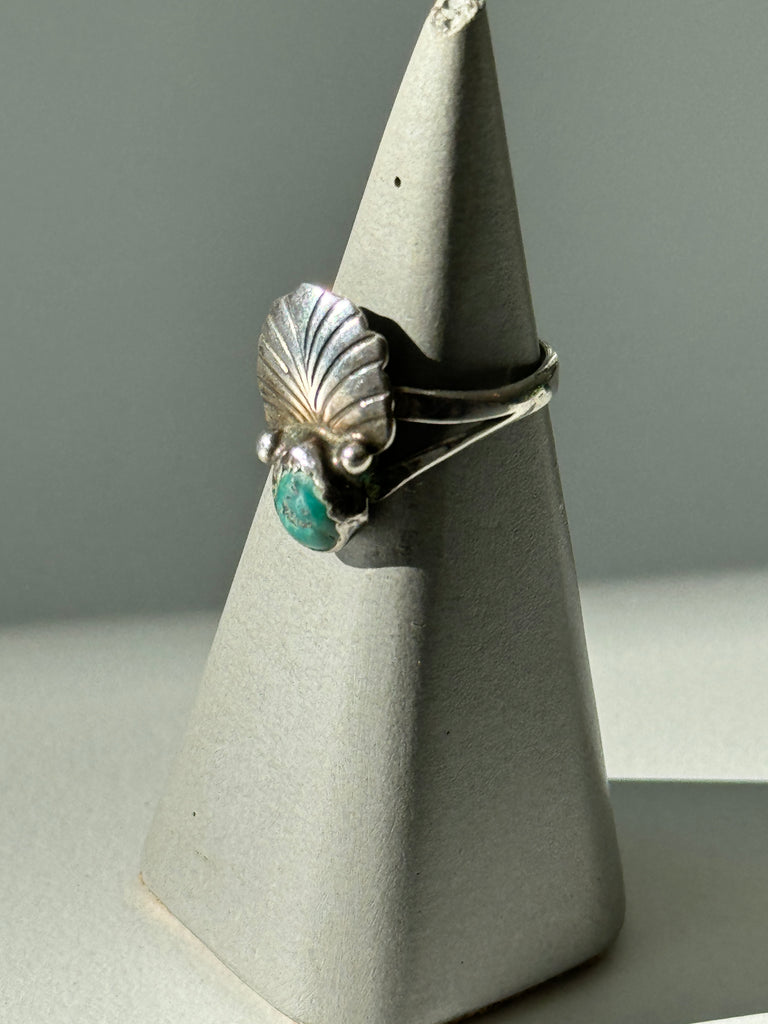 Sterling silver and turquoise ring size 6.5