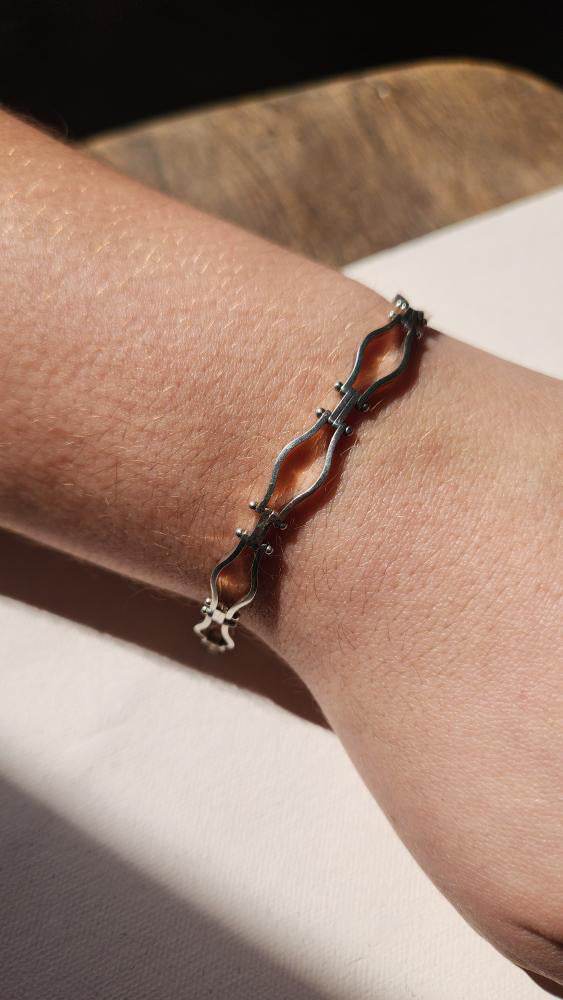Vintage sterling Italian modernist bracelet