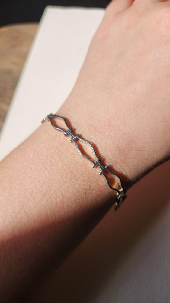 Vintage sterling Italian modernist bracelet