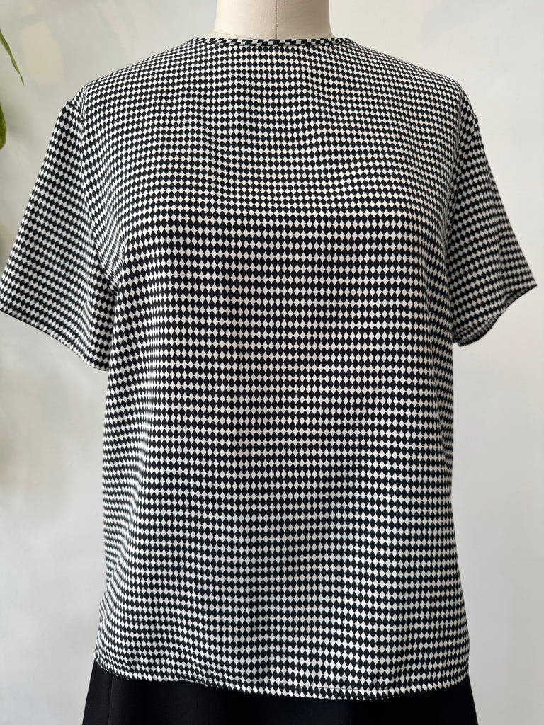 Vintage Diamond print top