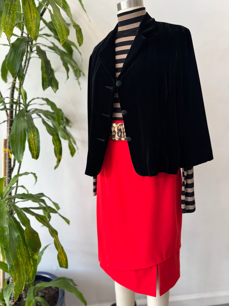 Vintage designer Margaret O’Leary velvet jacket