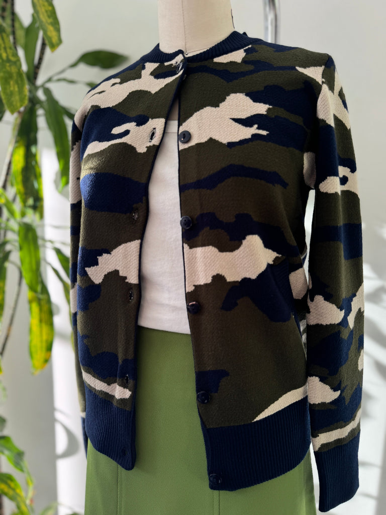 Camo knit cardigan