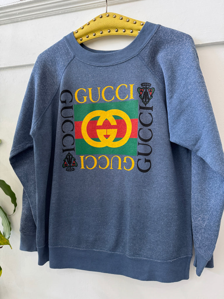 Vintage raglan with faux Gucci