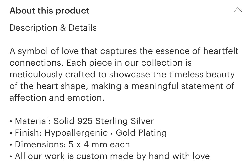 Dainty heart post earrings sterling silver