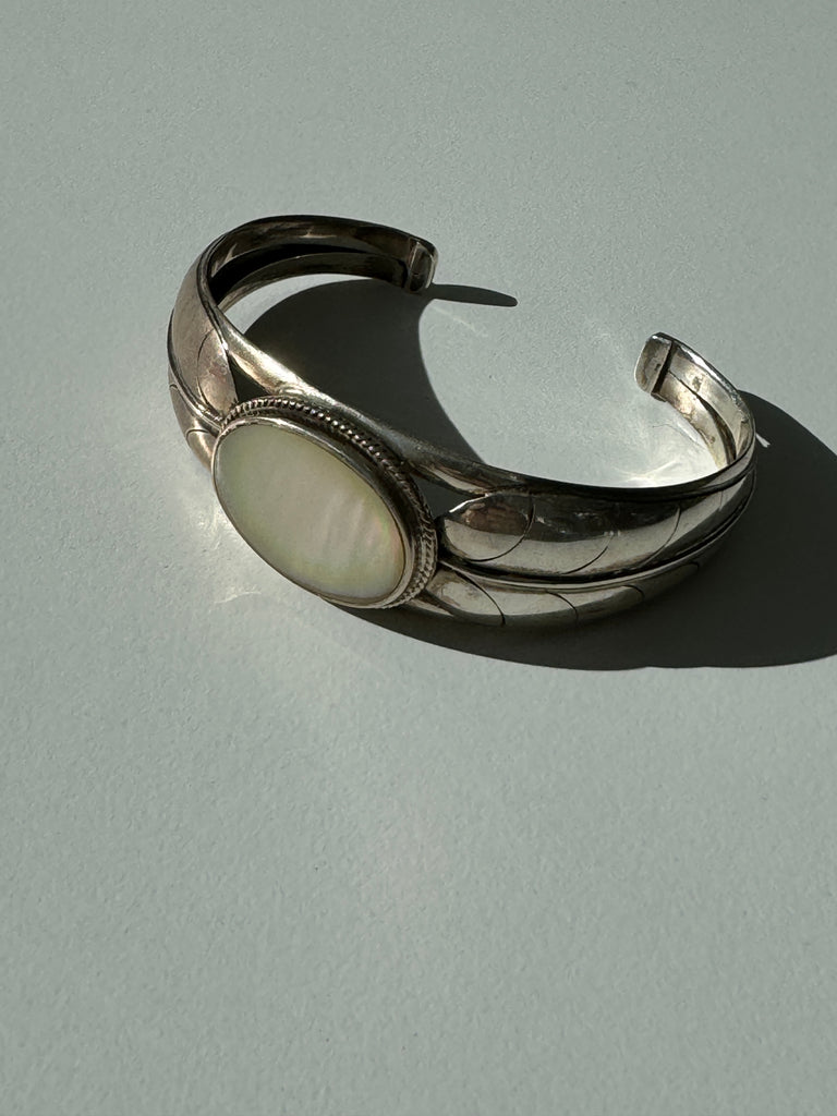 Mother of Pearl + silver cuff
