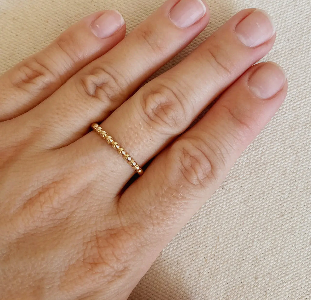 18 kt gold stack ring